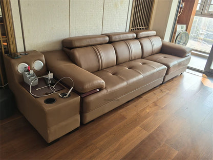 Italian Light Luxury Living Room Sofas Combination Nordic Double Sofas for Living Room Home Furniture Designer Leather Back Sofa