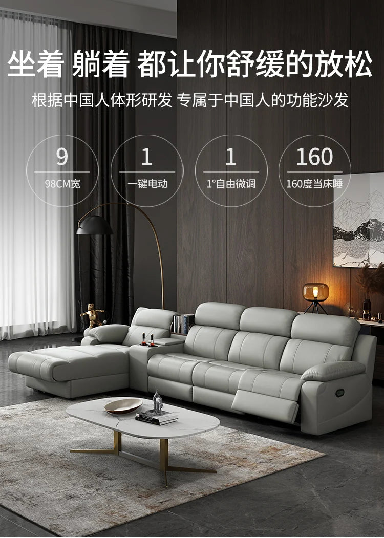 Italian Genuine Leather Sofas Luxury Recliner Designer Floor Lounge Sofa Sectionals Modern Woonkamerbanken Home Furniture