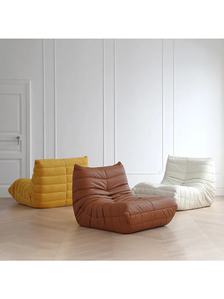 Nordic Internet Celebrity Caterpillar Lazy Small Sofa, Flannel Living Room Balcony Curved Floor Single Chair