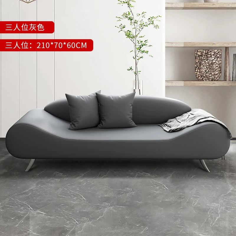 Bedroom sofa small apartment living room two people small orange modern simple beauty salon room personalized creative furniture