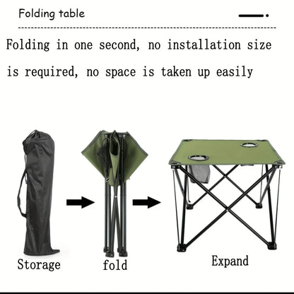 Camping Folding Table Waterproof Picnic Table Foldable Art Sketching Leisure Outdoor Folding Dining Table Small Cloth Table