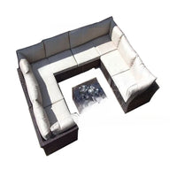 Outdoor rattan sofa combination living room rattan chair sofa outdoor rattan sofa courtyard balcony leisure