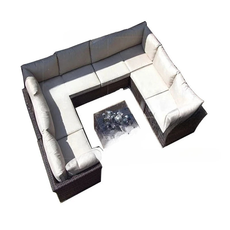 Outdoor rattan sofa combination living room rattan chair sofa outdoor rattan sofa courtyard balcony leisure
