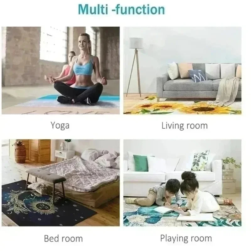 Motorsport Carpet Mat Rug - Racing Wheel Logo Home Decoration for Living Room Garage Non-Slip Floor Mat Bedroom Decor Carpet