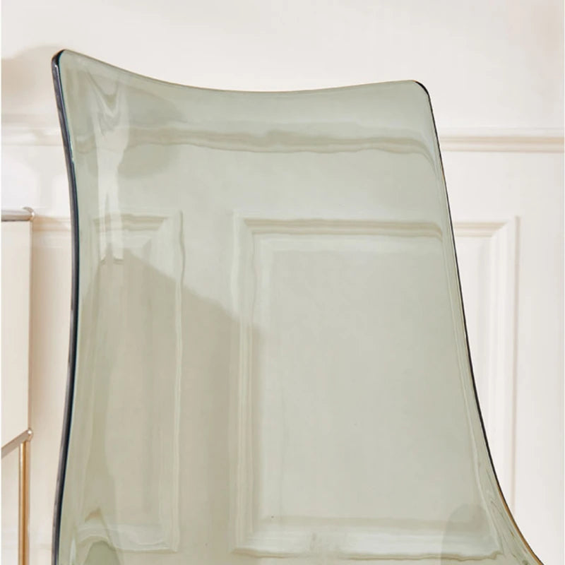 Nordic Reinforced Transparent Chair  Designer Acrylic Backrest Dining Chair Modern Toss Stool  Minimalist Dining Room Chair