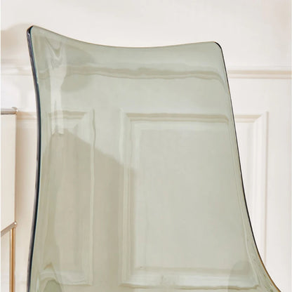 Nordic Reinforced Transparent Chair  Designer Acrylic Backrest Dining Chair Modern Toss Stool  Minimalist Dining Room Chair