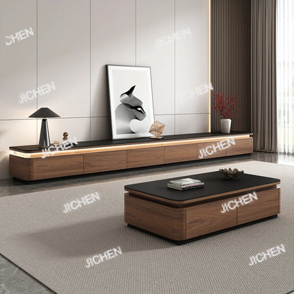 JC Storage Retro Design Tv Stand Coffee Table Lights Minimalist Floor Tv Stands Home Universal Mueble Para Televisor Furniture