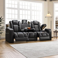 Luxury Theater Furniture Black Color 3seater Electric Cinema Sofa Home Theater Sofa Cinema Living Room Recliner Sofa Chair