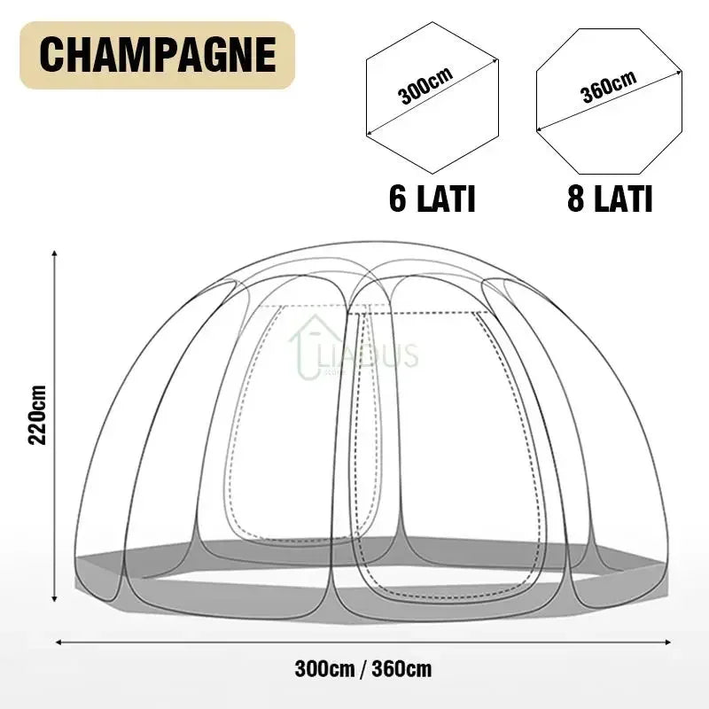 Portable Spherical Tents 360 Degree Panoramic Window Outdoor  Transparent Camping Tent 4-8 Person Star Dome TentSun Room Tents