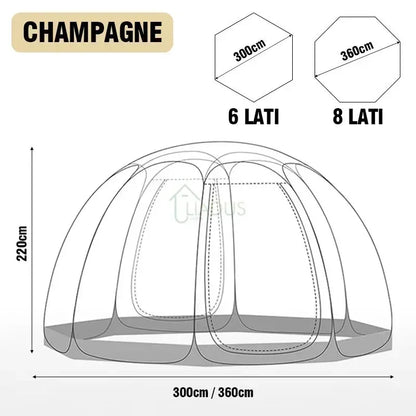 Portable Spherical Tents 360 Degree Panoramic Window Outdoor  Transparent Camping Tent 4-8 Person Star Dome TentSun Room Tents