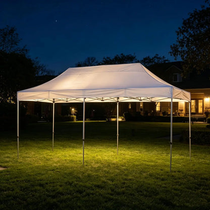 10x20 Pop Up Canopy Tent Commercial Instant Waterproof UV Protection Outdoor Party Event Festival White Custom