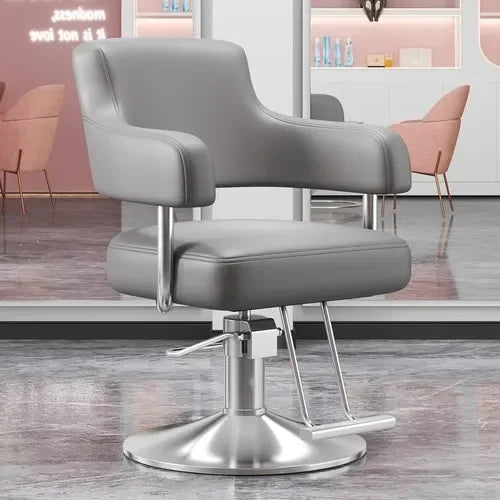 Portable Barbershop Salon Chair Luxury Beauty Gold Hairdressing Salon Chair Barber Swivel Silla Furniture