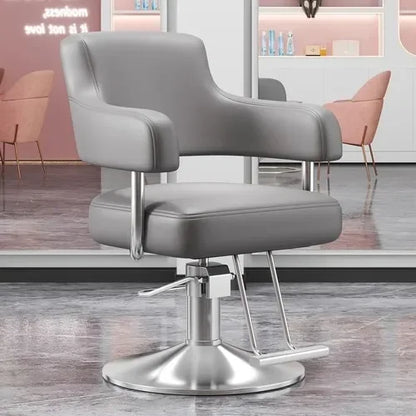Portable Barbershop Salon Chair Luxury Beauty Gold Hairdressing Salon Chair Barber Swivel Silla Furniture