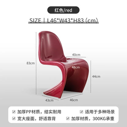 Transparent Plastic Dining Chair, Simple and Modern Home Chair, Backrest Chair, Vanity Stool