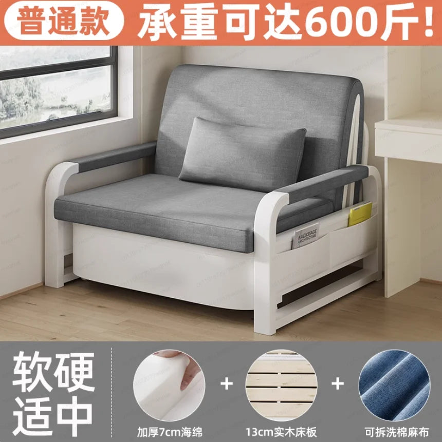 Bed Single Sofa Bed Folding Dual-purpose Small Apartment Internet Celebrity Technology Cloth Folding Bed Telescopic