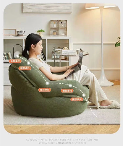 Single Person Sofa Chair EPS Particle Leisure Recliner Small Apartment Living Room Bedroom Trendy Furniture