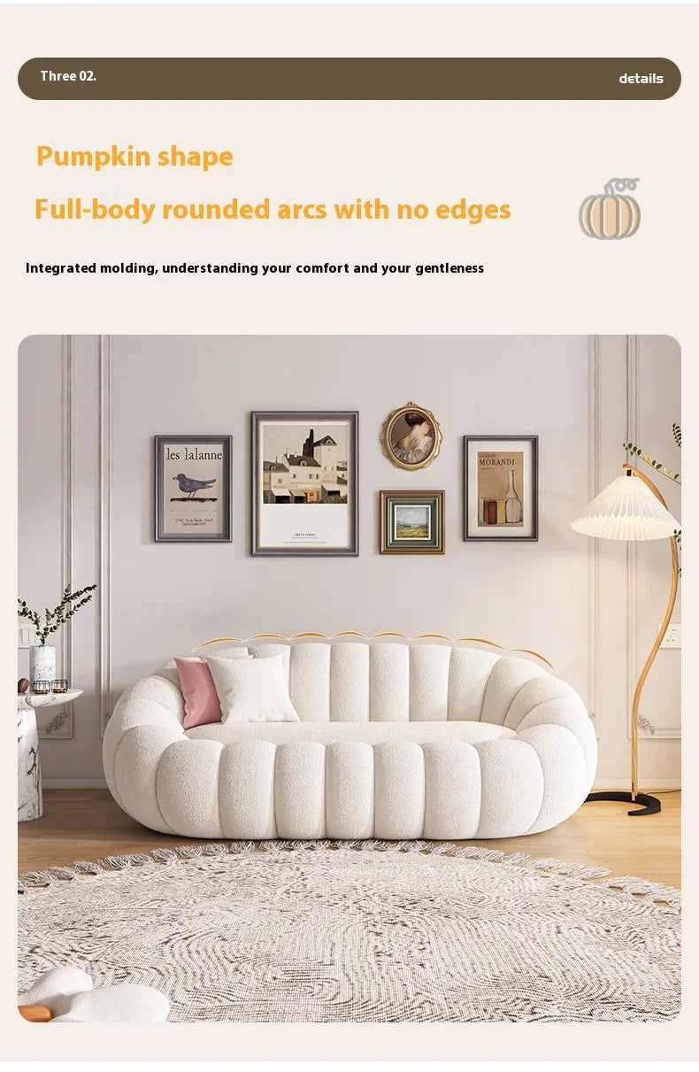 Cloud Sofa Plush Pumpkin Sofa Combination Soft And Comfortable Modern Living Room Sofa Suite Apartment Home Decoration Furniture