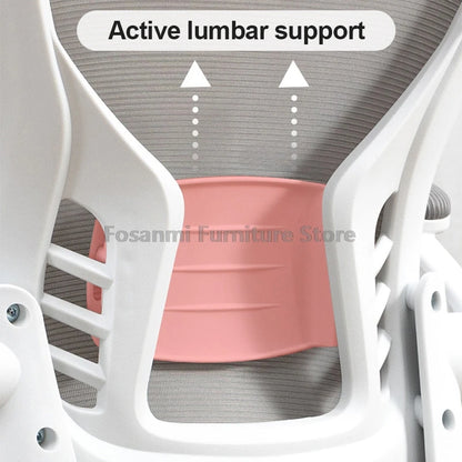 Adjustable Lumbar Support Home Desk Chairs with Armrests Students Study Computer Chair Office Mesh Swivel Chair with wheels