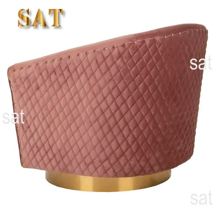 For High Quality Modern Golden Stainless Steel Velvet Fabric Single Sofa High Back Sofa Chair for Home Hotel Furniture