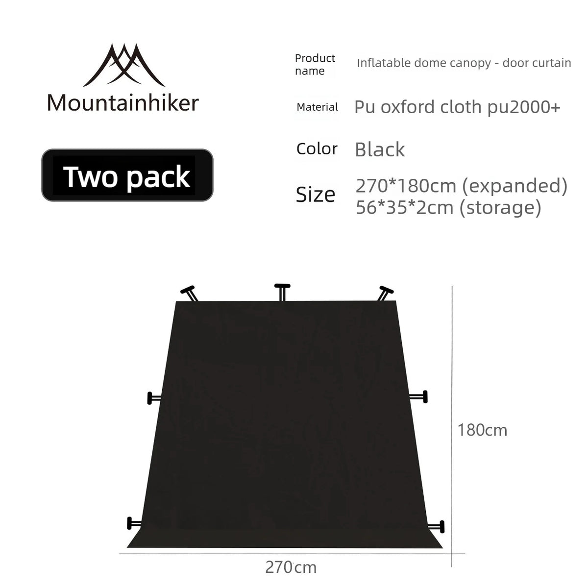 MOUNDAINHIKERInflatable Dome Outdoor Camping Waterproof Portable Tent Multiple People Large Capacity Park Sunscreen and Sunshade