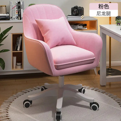 Home Comfortable Long-Sitting Backrest Computer Adjustable Swivel Chair for Girls' Bedroom Dormitory Study Desk Chair