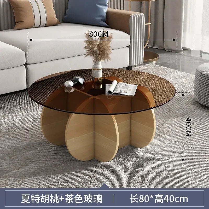 Unique Display Coffee Table Clear Ornaments Aesthetic Minimalist Coffee Table Luxury Design Mesa Centro Salon Home Furniture