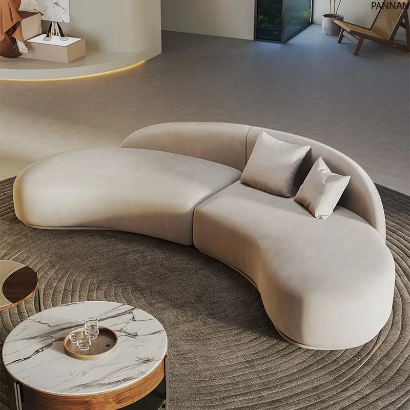 Curved special-shaped sofa, clothing store, beauty salon, rest area, reception, light luxury office, clubhouse