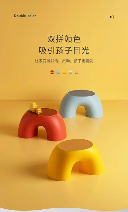 Creative Rainbow Stool Simple Circular Small Bench Home Round Comfortable Stool Durable Non-slip Shoe Changing Stool