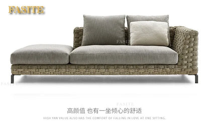Outdoor rattan sofa combination villa courtyard garden furniture homestay outdoor restaurant lounge chair