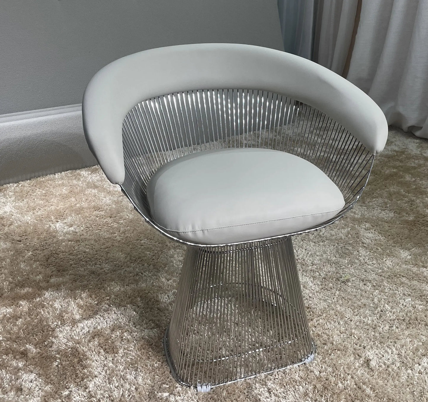 Living Room Room Stainless Steel Chrome Legs Bedroom Hotel Cooling Fabric Modern Luxury Dining Chair