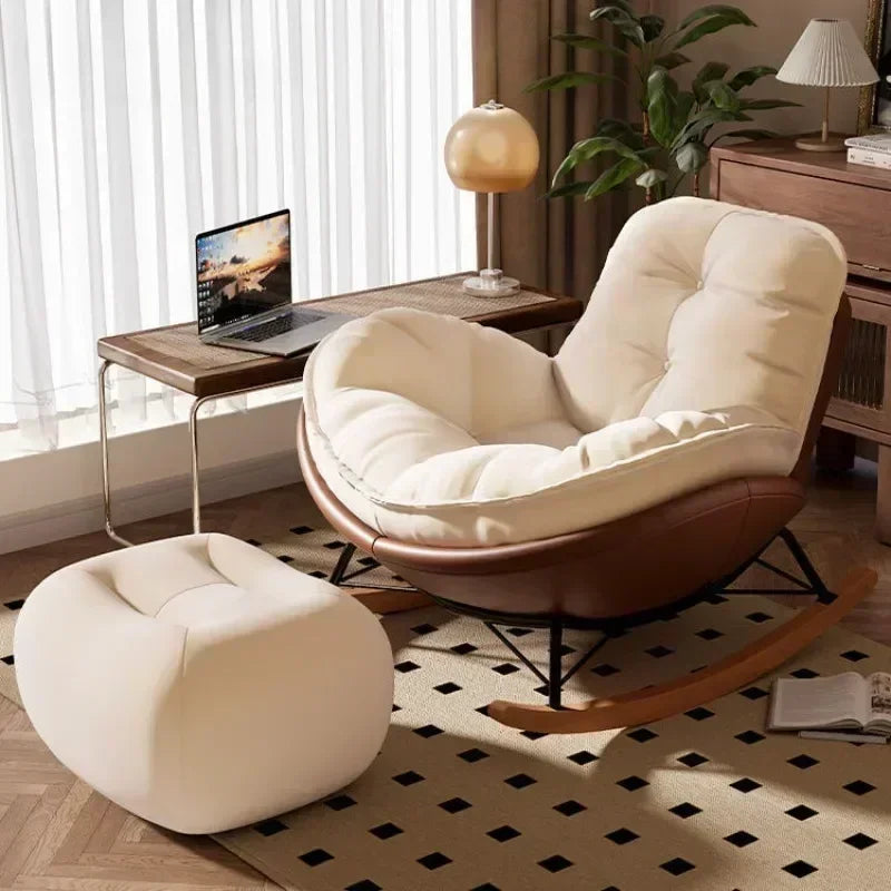Chair Rocking Chair Lazy Lounge Chair Sofa Single Comfortable Lounge Chairs Living Room Bedroom Household Indoor Leisure Chairs
