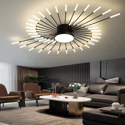 Creative Fan Shaped LED Ceiling Lamp Modern Living Room Light Home Decor Dining Bedroom Kids Room Interior Ceiling Pendant Lamp