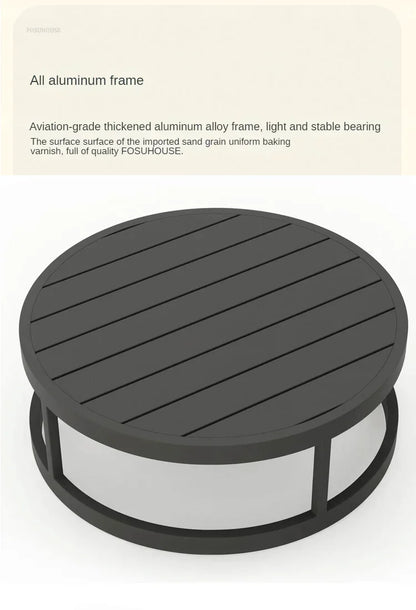 Outdoor Waterproof Sun Protection Garden Sofas Curved Outdoor Sofa Aluminum Alloy Courtyard Villa Reception Sofa Coffee Table EE