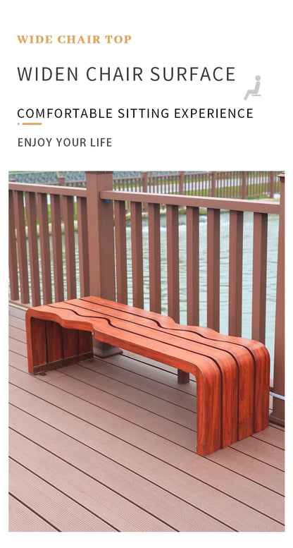 Banc extérieur d'acier galvanisé de Patio en bois de loisirs sièges en fer conception bancs de jardin de parc banc d'attente de jardin