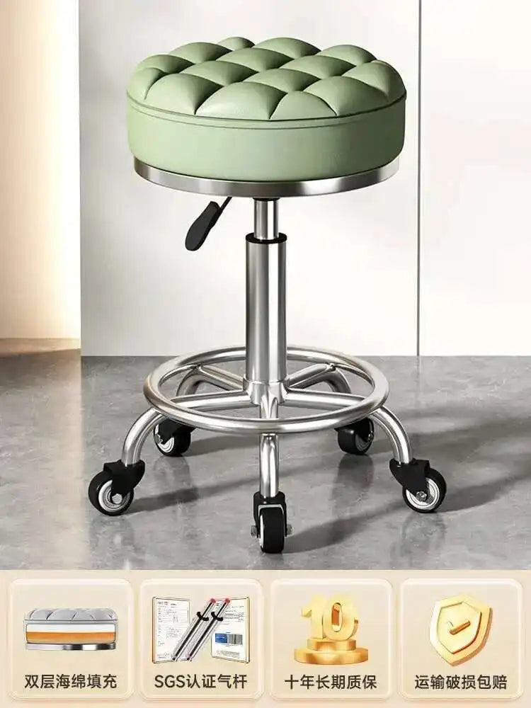 Beauty Chair Specifically Designed for Beauty Salon Adjustable Rotating Pulley Hair Salon Round Stool Tabouret A Roulette 원형의자