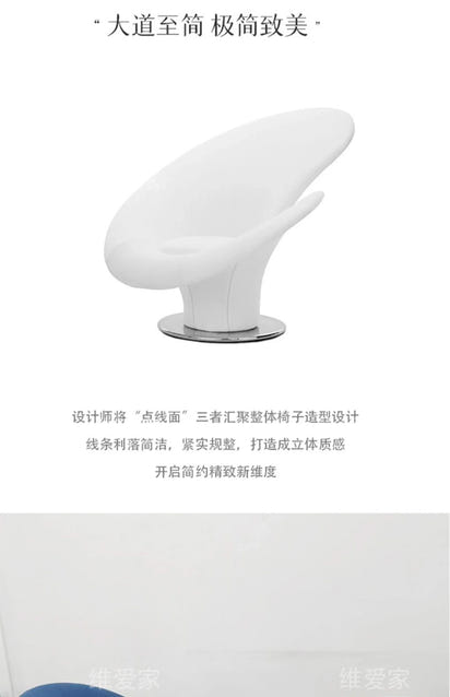 Modern designer special-shaped fiberglass, hotel light luxury art leisure petal single reclinerAA
