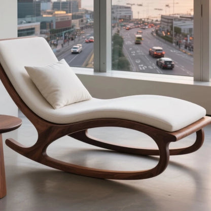 Designer Rocking Living Room Chairs Recliner Wooden Living Room Chairs Vintage Ergonomic Fauteuil Salon Lounge Suite Furniture