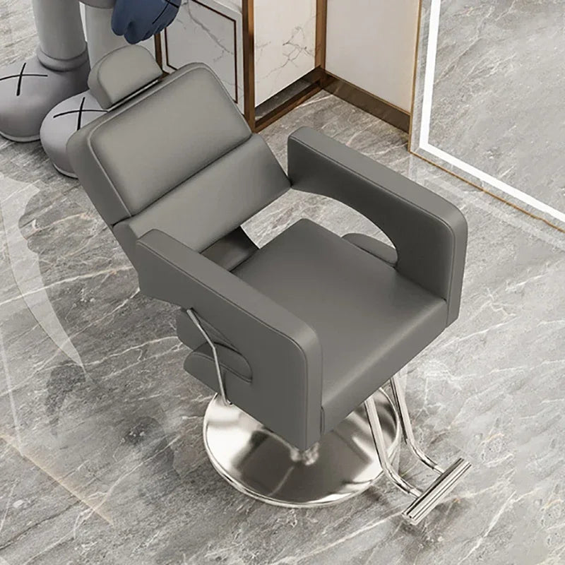 2025 Luxury Personalized Chair Barber Classic Hydraulic Reclining Release Salon Chair Leg Rest Professional Barberia Furniture