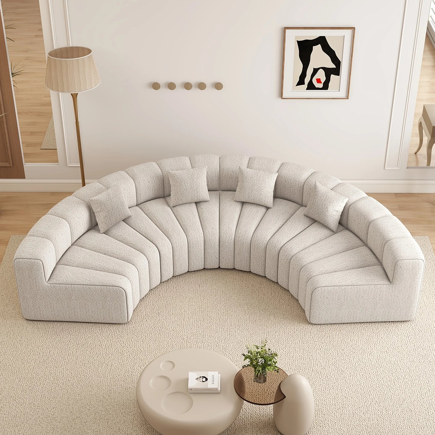 Luxury Modular Sectional Sofa with Chaise - Foam Cushioning, Sectional Cloud Sofa & Symmetrical, Assembly for Modern Living Room