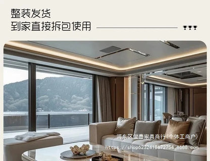 Light luxury modern coffee table microcrystalline stone high-end home high-end new living room villa marble lengthening