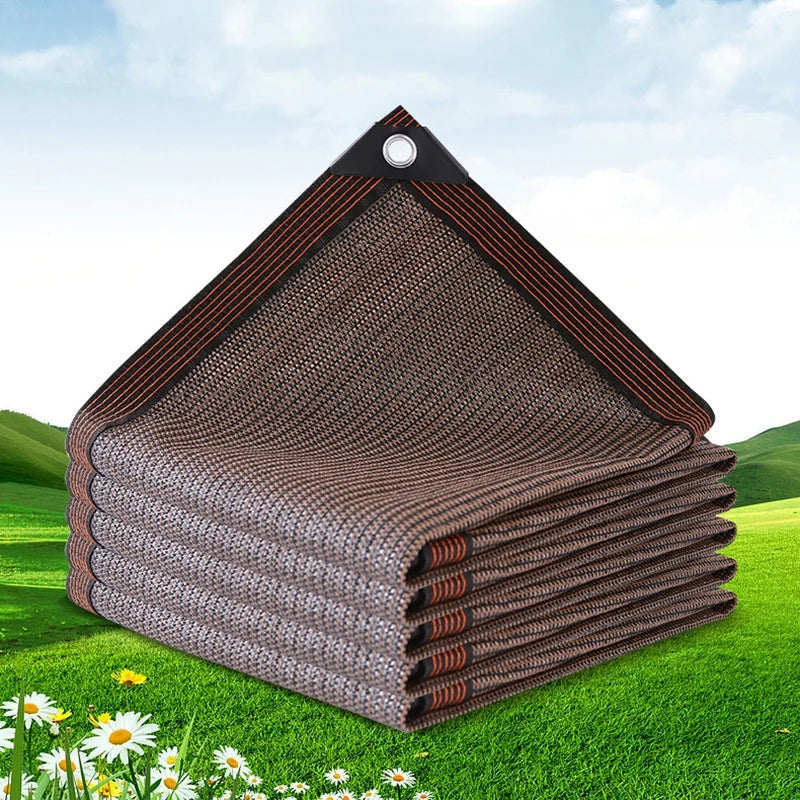 4x4m Camping Awning Tent  Summer Outdoor UV Protection Shade Membrane Sun Shade Net Car Tent Beach Privacy Sunscreen Mesh Cover