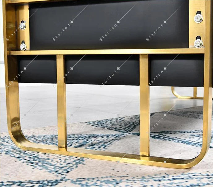 Modern Customized Stainless Steel Beauty Salon Waiting Sofa Long Bench Barbershop Waiting Chairs Shampoo Furniture Waiting Area