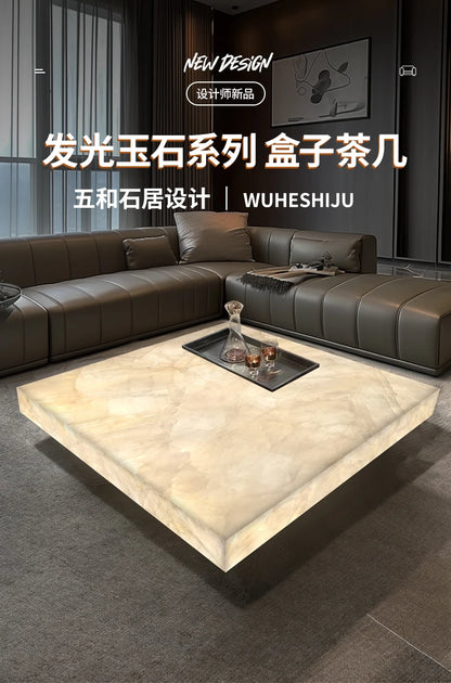 Rectangle Italian Marble Coffee Table Modern Style Luxury Minimalist Unique Coffee Table Living Room Mesa Centro Salon Furniture
