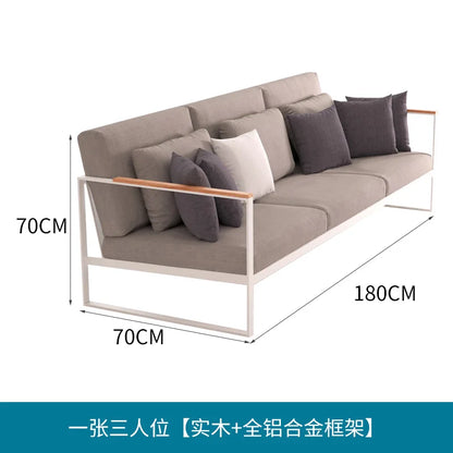 Outdoor Sofa Courtyard Garden Terrace Waterproof Sunscreen Hotel Outdoor Leisure Furniture Combination