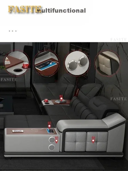 Genuine Leather Sofa Cama Leather Couch Big Sofas Sleeper Sofa Set Living Room Furniture Sofas Modern Sectional Sofa