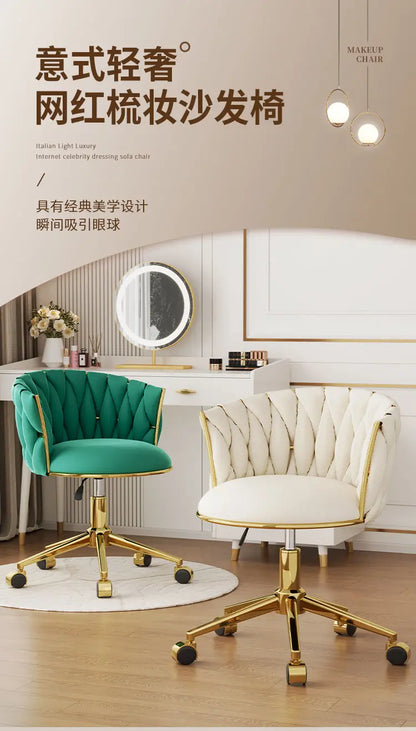 Office Chair, Swivel Desk Chair , Stylish Seating for Home Office, Vanity & Modern Glam Workspace Decor