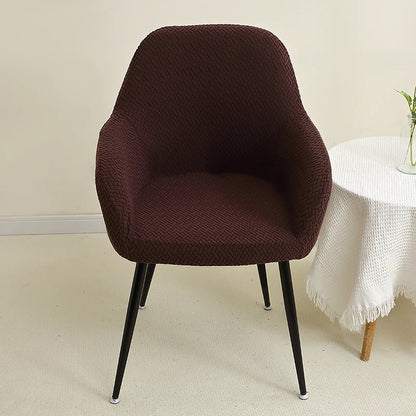 1/2pcs Jacquard Chair Covers High Arm Dining Chair Cover Elastic Chair Seat Slipcover Protector for Wedding Living Room Home