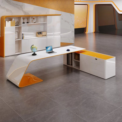 Big Wooden Executive Office Desk White Storage Standing Cheap Executive Office Desk Luxury Corner Tisch Small Spaces Furniture