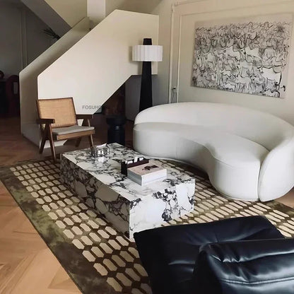 Creative Fabric Cashew Lazy Sofa Nordic Curved Living Room Sofas Home Living Room Furniture Reception Lounge Area Back Sofa Bed