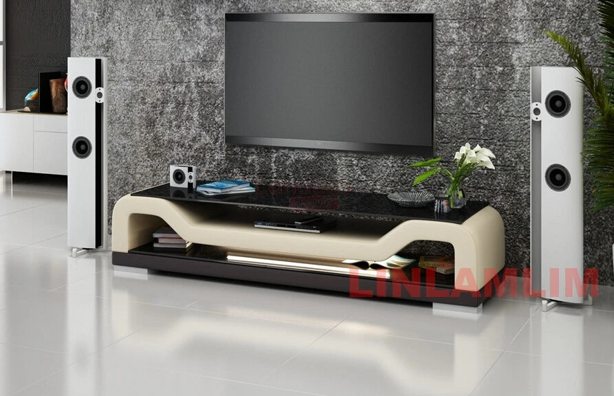 Modern LED Lighted Sofa Set with Recliner, Adjustable Headrest & Console | Luxury Leather Sectional Couch | Futuristic Furniture